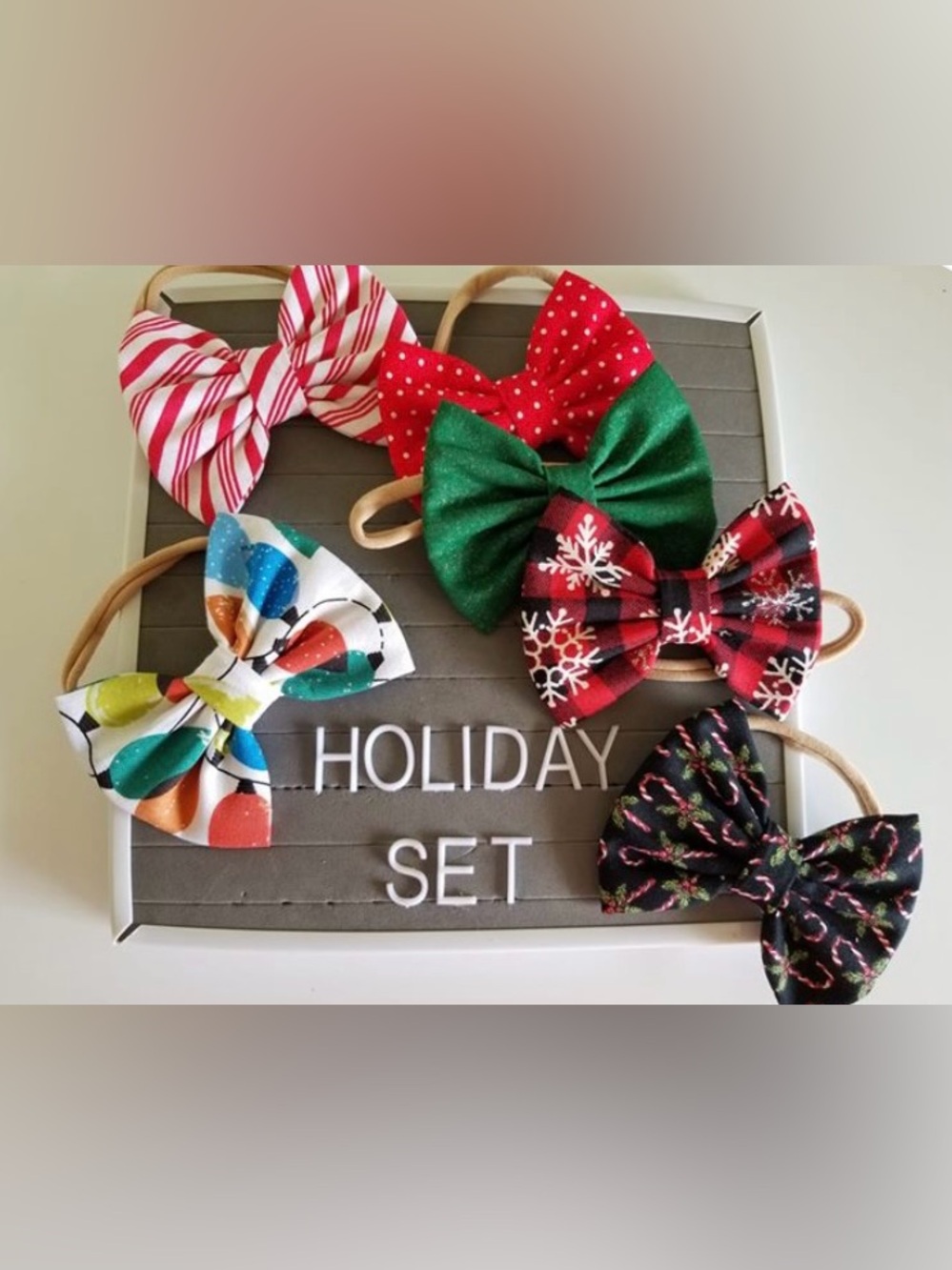 Boutique Holiday Infant Bows on Nylon